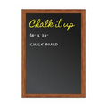 Solid Oak Frame Chalkboard - Honey Oak, 18" W x 24" H